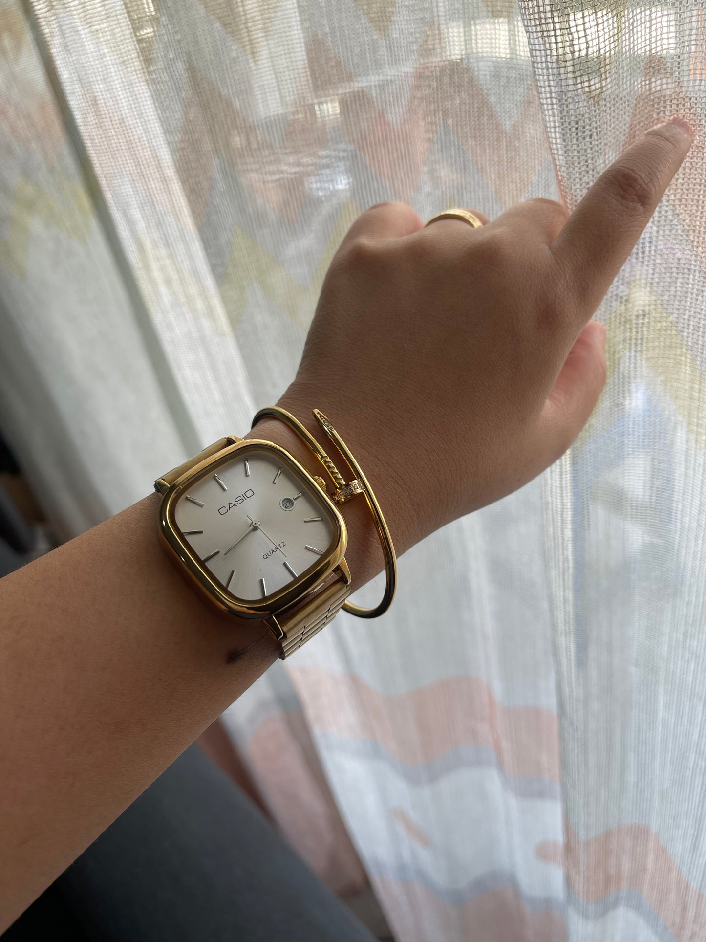 Unisex Casio Vintage Watch Gold/White