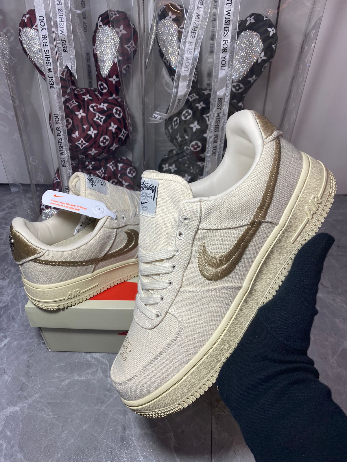 Nike x Stussy Air Force 1 Low Fossil