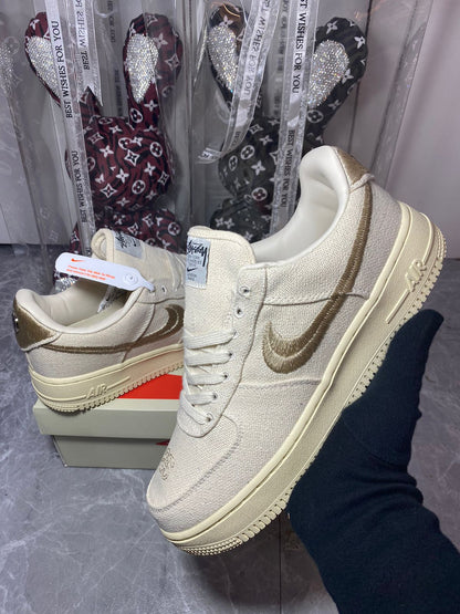 Nike x Stussy Air Force 1 Low Fossil